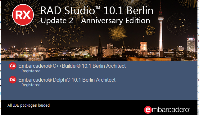 Proclamação RAD Studio 10.1 Berlin Update 2